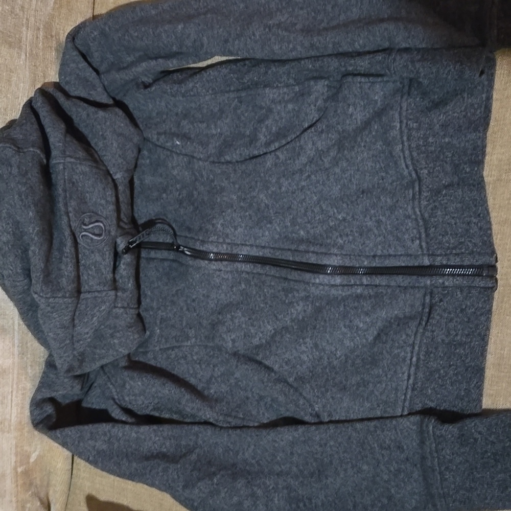 lululemon athletica Women's Gray Hooded Zip-Up Sweatshirt
